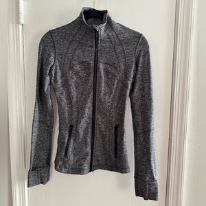 Lululemon Athletica Black and Gray Zip-Up Define Jacket